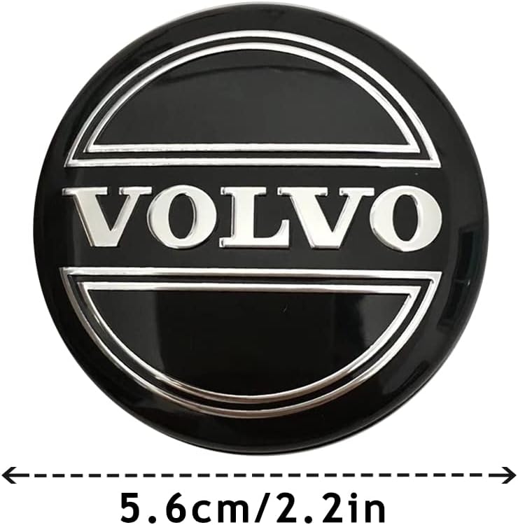Thcbme 4pcs Wheel Center Caps Sticker for Volvo S90 S60 XC60 XC40 XC90 V40 V60 S60 S80, Aluminium Wheel Center Hub Covers Sticker, 56mm/2.2'' Silver - Image 5
